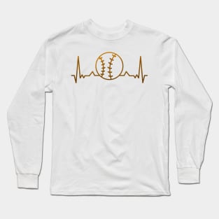 Baseball Heartbeat Long Sleeve T-Shirt